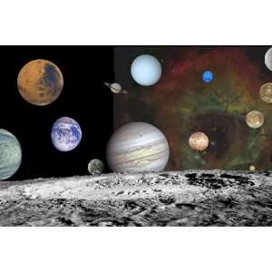   5x7 Photo Solar System Montage from Voyager Images 