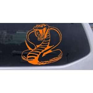 King Cobra Animals Car Window Wall Laptop Decal Sticker    Orange 10in 