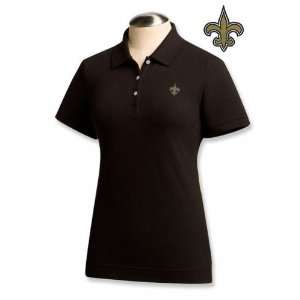 New Orleans Saints Black Womens Ace Polo Shirt  Sports 