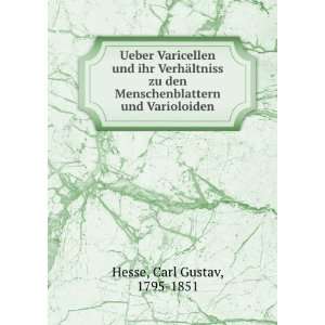   Menschenblattern und Varioloiden Carl Gustav, 1795 1851 Hesse Books