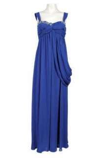 NWT Adrianna Papell Jeweled Draped Chiffon Gown E Red Carpet 10 $180 