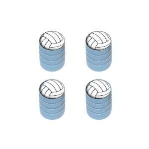  Volleyball   Sport Tire Rim Valve Stem Caps   Light Blue 