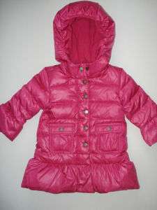 NWT BABY GAP GIRLS Pink Warmest Coat Jacket Parka Down Fill MSRP $65 