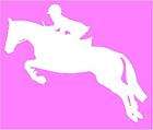 Sm White Hunter Jumper Jumping Horse Equine English Equestrian Decal 