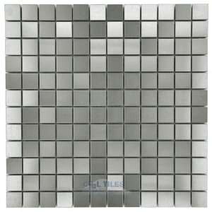  Stellar tile   alloy   1 x 1 mosaic tile in stainless 