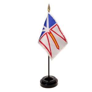  Newfoundland Flag 4X6 Inch Mounted E Gloss Patio, Lawn 