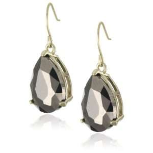   Cole New York Modern Mixed Metallic Topaz Faceted Stone Drop Earring