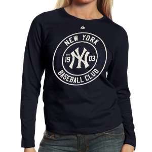  New York Yankees Womens Navy Pro Sports Long Sleeve T 