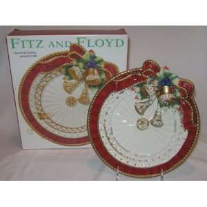    Fitz and Floyd Florentine Holiday Canape Plate 