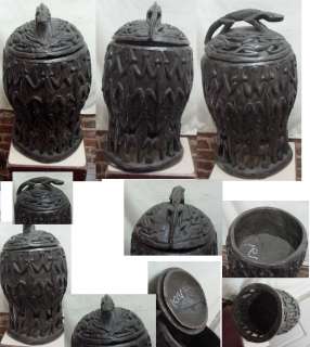 AFRICAN BAMUM DIVINATION BOX 26 26LBS CAMEROON STATUE  