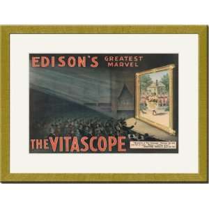   Print 17x23, Edisons greatest marvel  The Vitascope