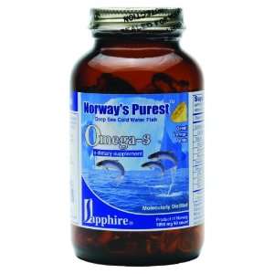  Norways Purest Omega 3 Fish Oil 90 Count, Glass Bottle 