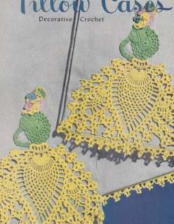 Vintage Crochet Pattern Crinoline Lady Edging Applique  