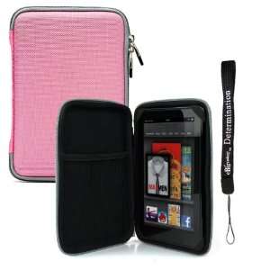 Pink Durable Hard Nylon Protective Portfolio Slim Cover Case with Mesh 