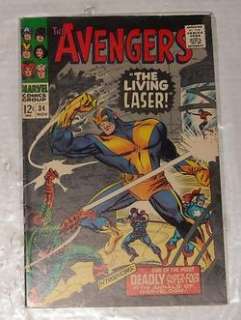 Silver Age 1966 Marvel AVENGERS #34 1st Appearance LIVING LASER 