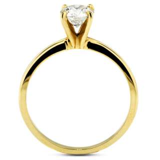   Excellent Round E VS2 14k Classic Solitaire Ring 2.26gm AGI Certified