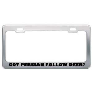 Got Persian Fallow Deer? Animals Pets Metal License Plate Frame Holder 