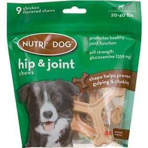  Nutri Dog(TM) Hip and Joint Chews Medium 9ct. Pet 