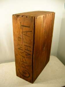 Antique Wooden Cream Of Wheat Advertising Crate, Old Primitive 