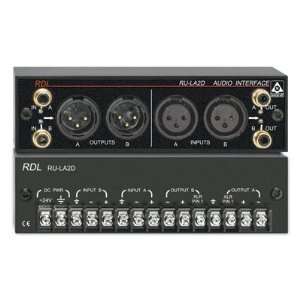 RDL RU LA2D Audio Interface Bidirectional, 1/3 Rack, Stereo Balanced 