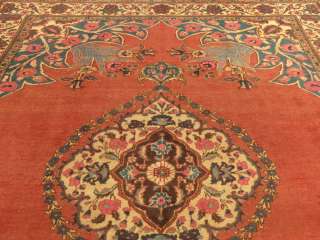 8x11 Handmade Antique Persian Saruq Mahal Wool Rug  
