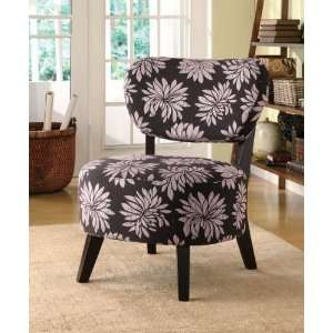  Contemporary Floral Print Accent Chair