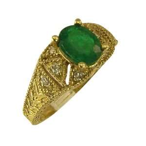  Antique Emerald and Diamond Ring   8 DaCarli Jewelry