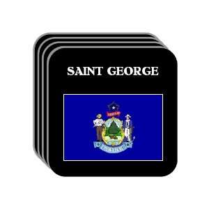  US State Flag   SAINT GEORGE, Maine (ME) Set of 4 Mini 
