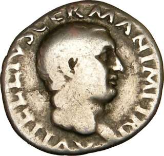 VITELLIUS 69AD Genuine Authentic Ancient Silver Roman Coin Libertas 