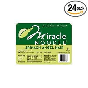 Miracle Noodle, Spinach Angel Hair   24 Grocery & Gourmet Food