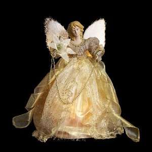   Angel Christmas Tree Topper with Enchanted Gold Dress