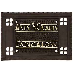   Crafts Bungalow House Plaque In Oil Rubbed Bronze