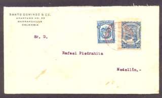 Colombia Airmail By SCADTA Cover 1925 w Advertising  