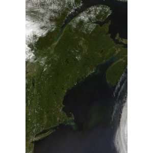  Satellite View of New England , 48x72