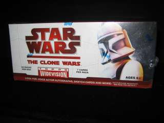 Star Wars Clone Wars Topps Widevision Cards Sealed Box  