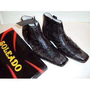 Soleado Italian Design Dress Boots Shoes   Size 7 or 7.5 BLACK / Size 