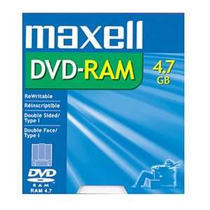  1 pack DVD RAM Media 4.7GB Single Sided Rewritable 