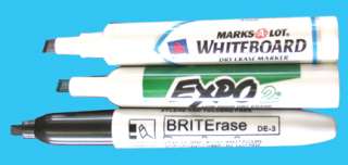 20 Pack Bullet Tip Dry Erase Markers In All Black Fat  