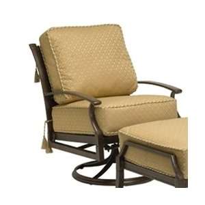  Cordova Cushioned Swivel Rocking Lounge Chair   Aluminum 