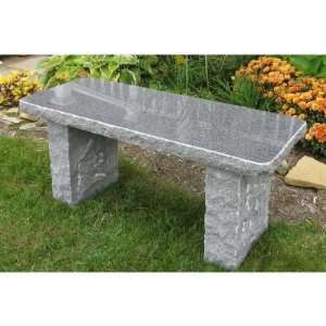  Stone Age Creations Charcoal Granite Bench Patio, Lawn 
