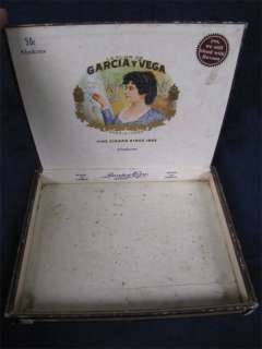 Vintage Wood Garcia Y Vega Cigar Box Alaskans Tampa  