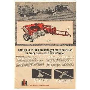  1967 IH International Harvester 47 Baler Print Ad