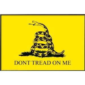 Gadsden Flag   Dont Tread on Me Education Lamina Framed Poster Print 