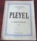 PLEYEL 6 SONATINAS 2 VIOLIN PIANO SHEET MUSIC (1949)