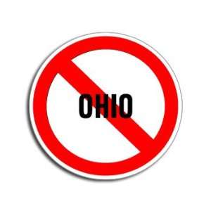  NO Anti OHIO   Window Bumper Laptop Sticker Automotive