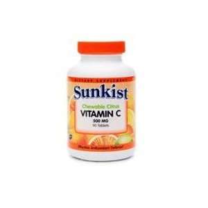  Sunkist Vitamin C Chewable Tablets 500mg Citrus 90 Health 