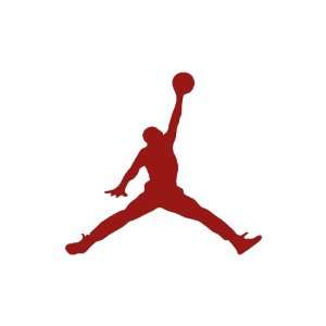  Basketball Jordan medium 7 Tall BURGANDY vinyl window 