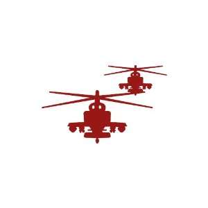  Helicopter Military BURGANDY Vinyl window decal sticker 