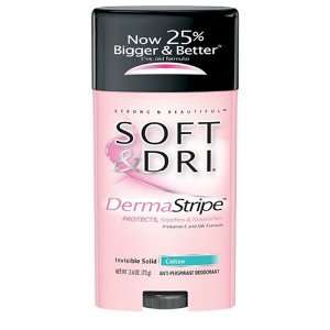 Soft & Dri Antiperspirant & Deodorant, Derma Stripe, Cotton, 2.6 