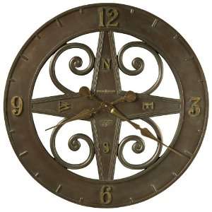 Siena Wall Clock by Howard Miller   Aged bronze Finish & Highlighted w 